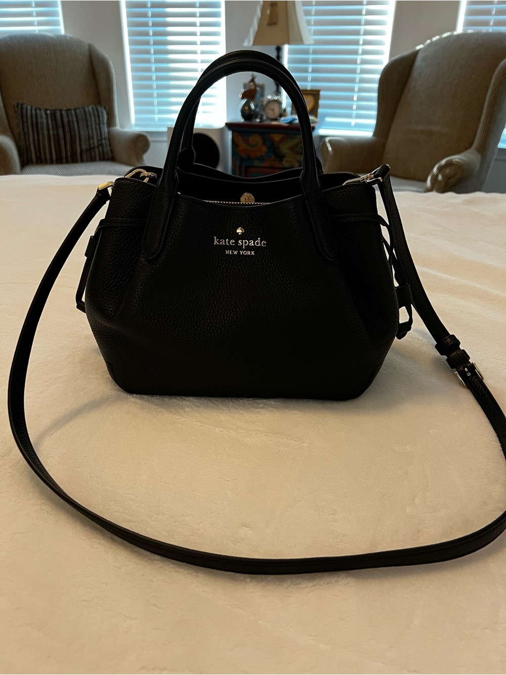 Kate Spade Small Dumpling Satchel Bag in Black - Picture 9 of 13